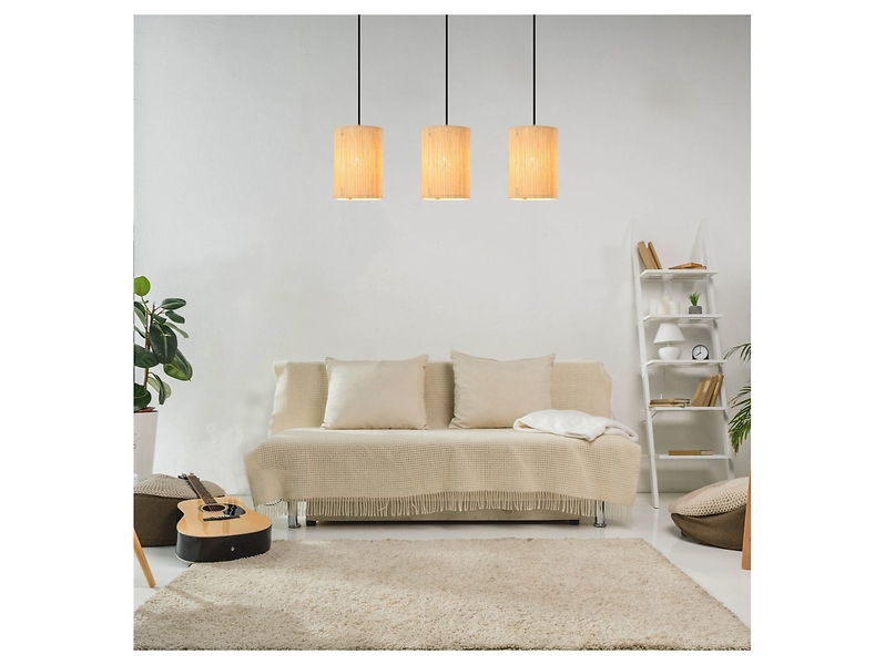 Lampa wisząca Bamboo 3-punktowa beżowa