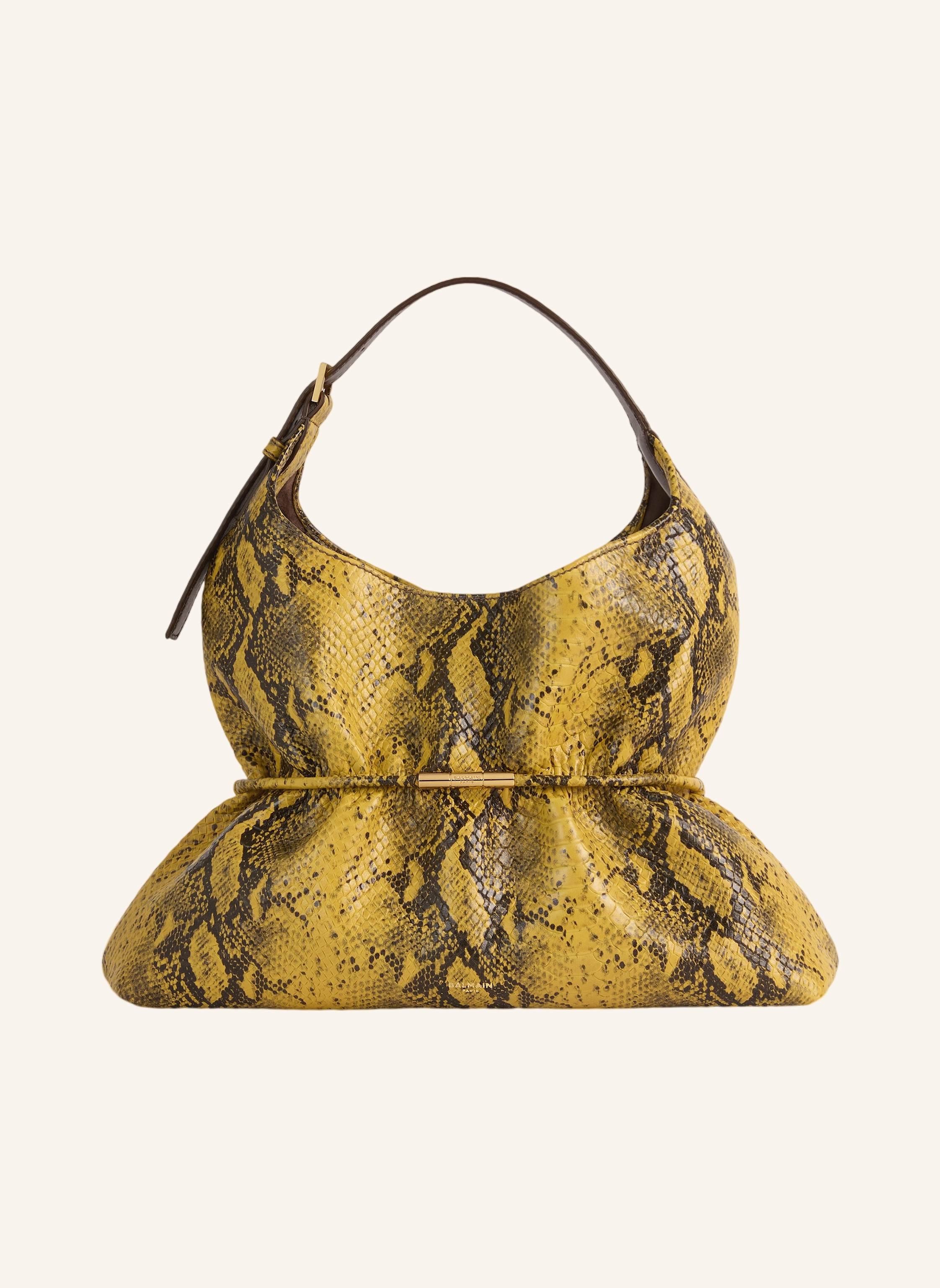 BALMAIN Mittelgroße Tasche SPHYNX aus Leder in Pythonoptik