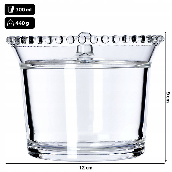 KADAX Sucrier Sucrier avec Couvercle, Récipient à Sucre en Verre, élégant