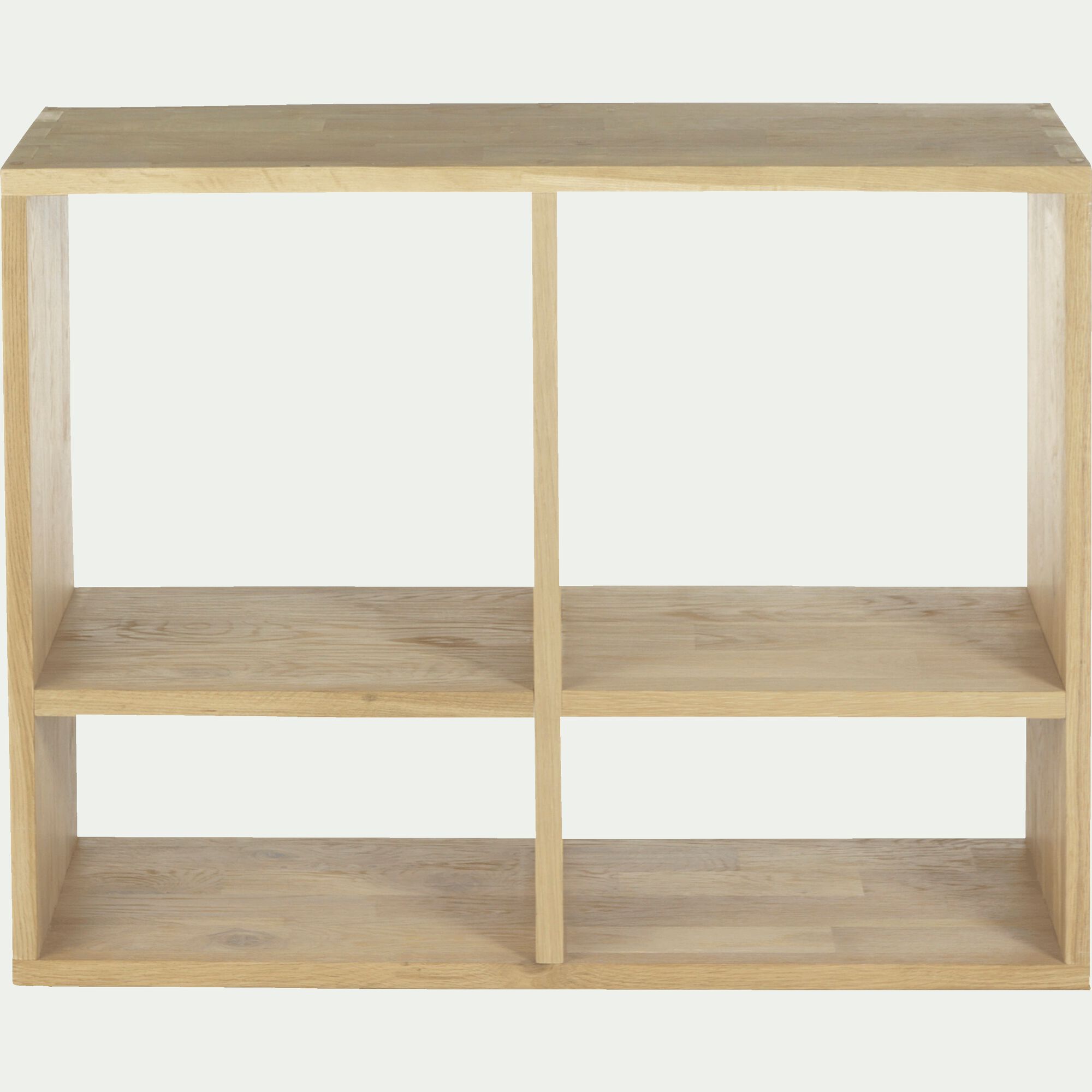 TASSIA - Étagère 4 cases en chêne - bois clair