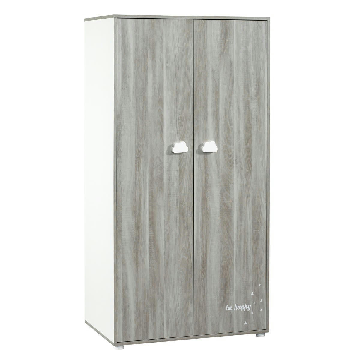 SMILE - Armoire 2 portes 168x85x57cm en bois
