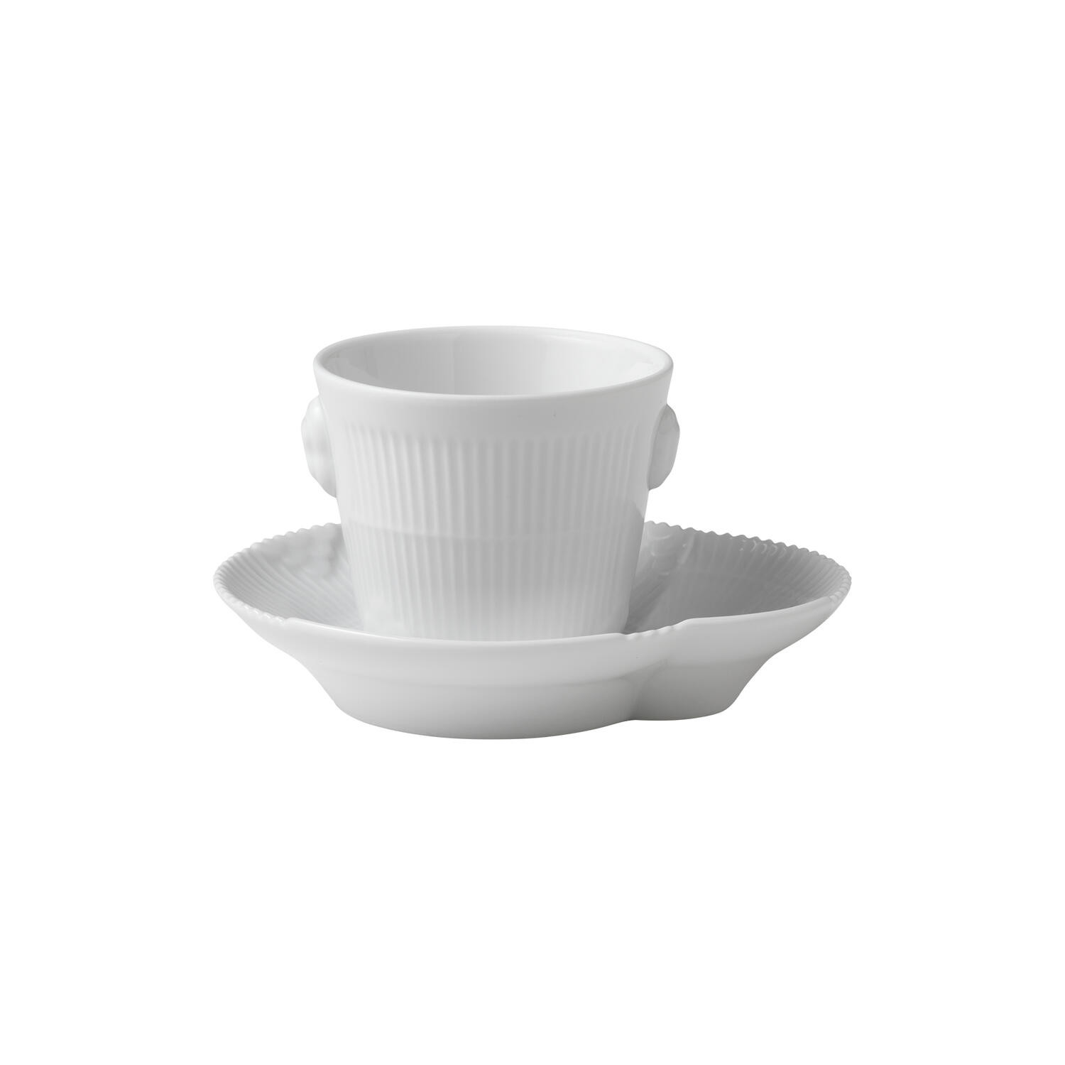Hvid Elements espressokop med underkop 9 cl