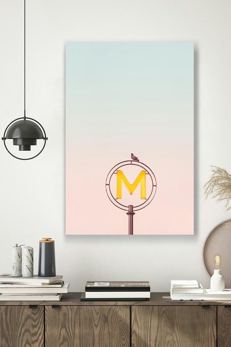 MÉTRO PARISIEN - Photographie d'art de Laura Sanchez 60x90 cm sur plexi