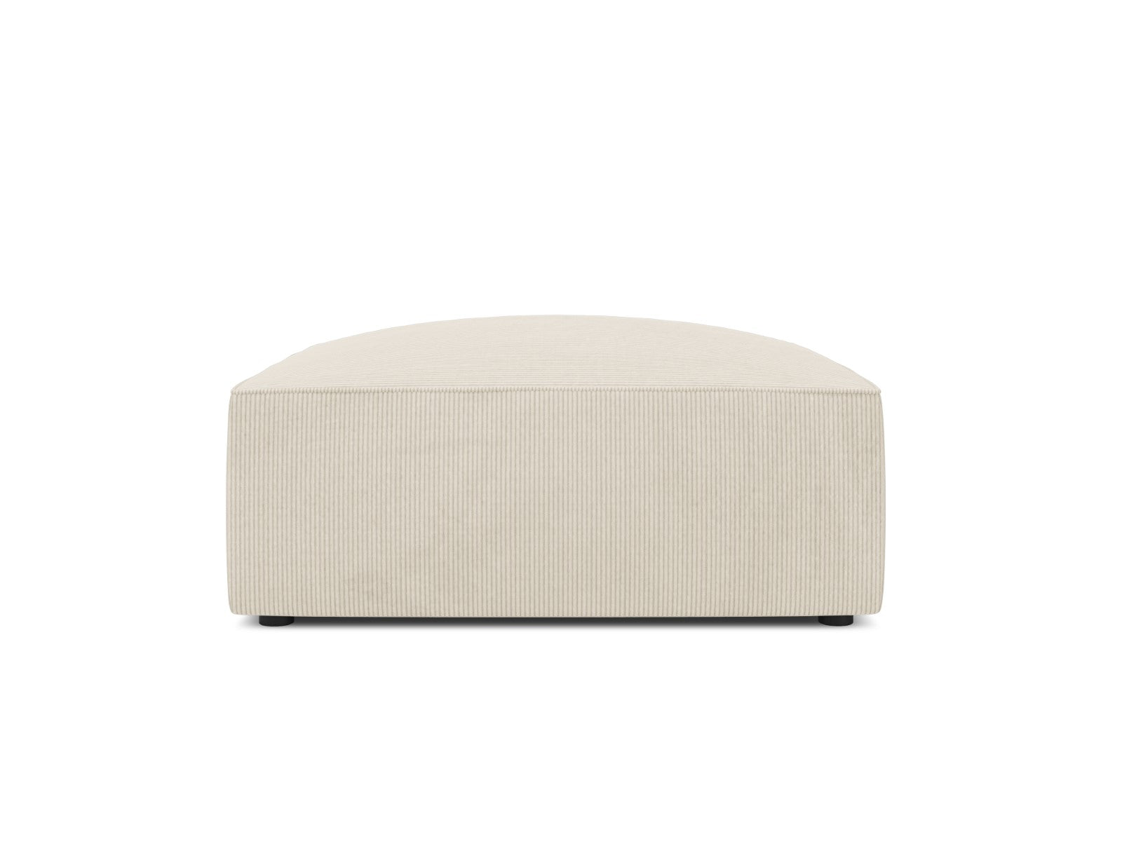 Micadoni Poef Ruby ribfluwelen, lichtbeige - 93x93x40cm