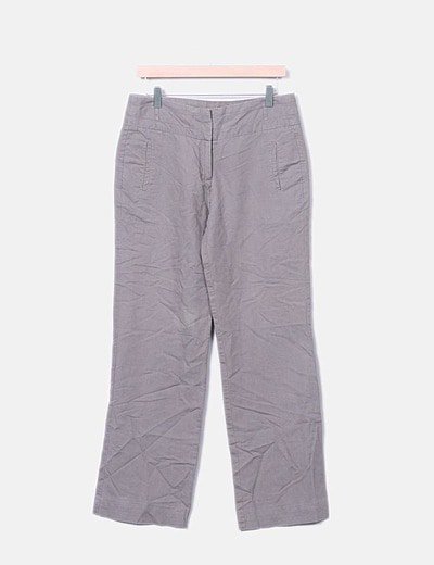 Camaïeu Brown linen chinese trousers