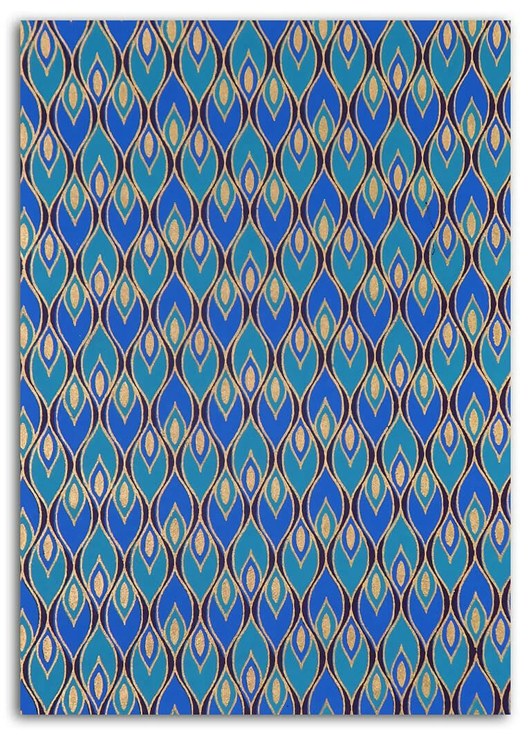 - Lot de 6 feuilles de papier recyclé bleu violet