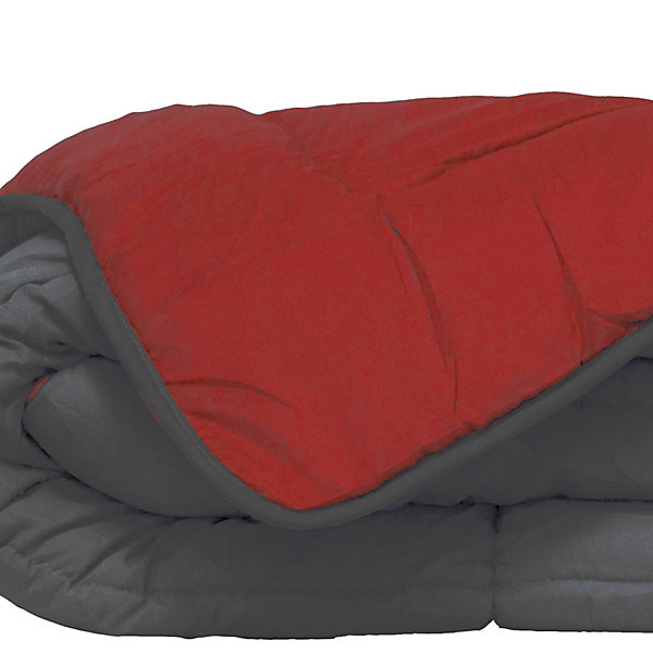 Couette d'été en microfibre bicolore (240x220 cm - Rouge)