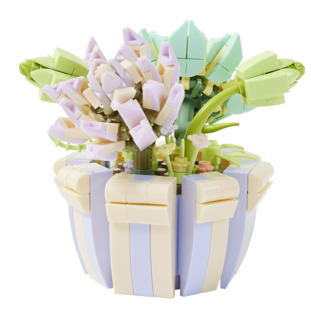 Bloc de construction pot de fleurs 3D avec plus de 250 pièces (2 modèles)