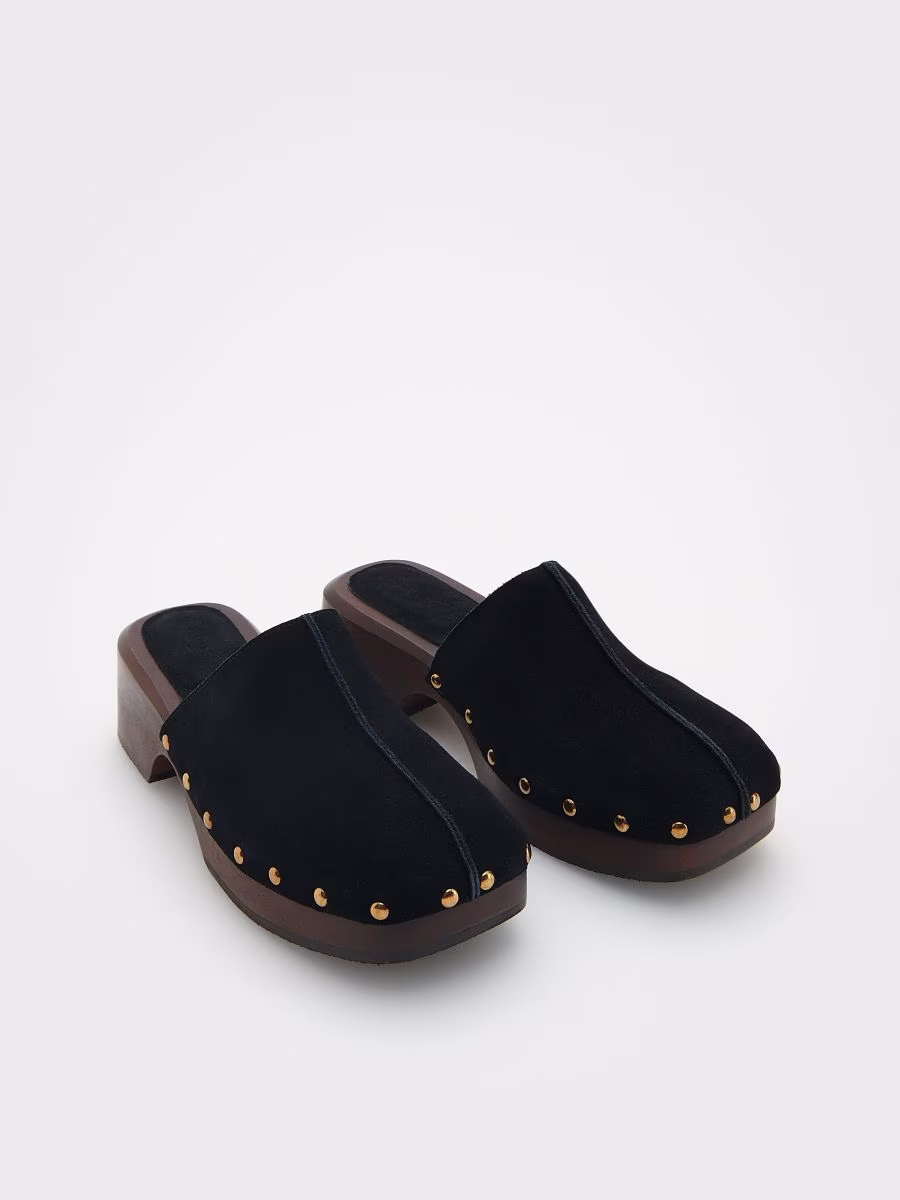Suede Mule Shoes