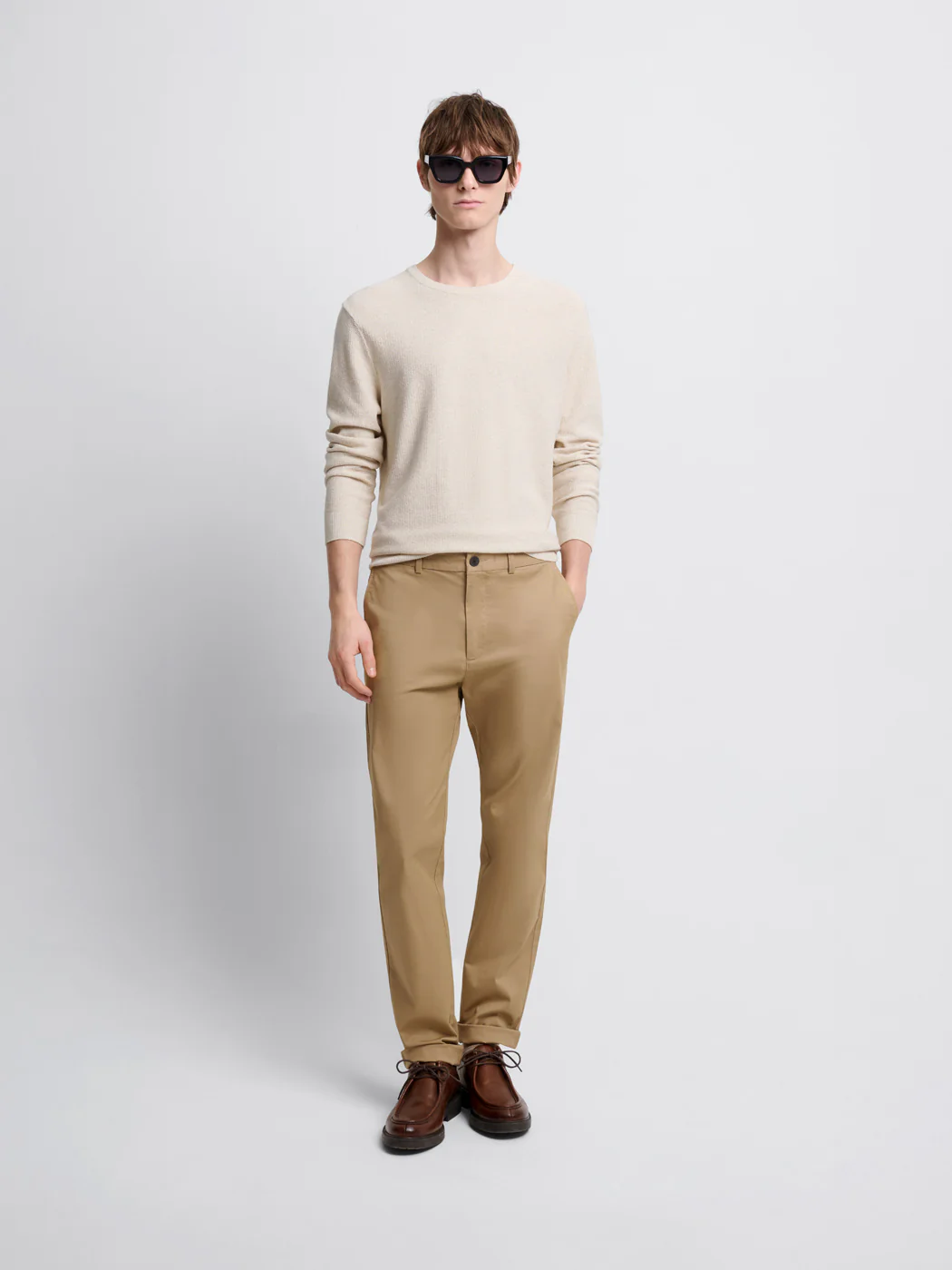 Chino en coton mélangé