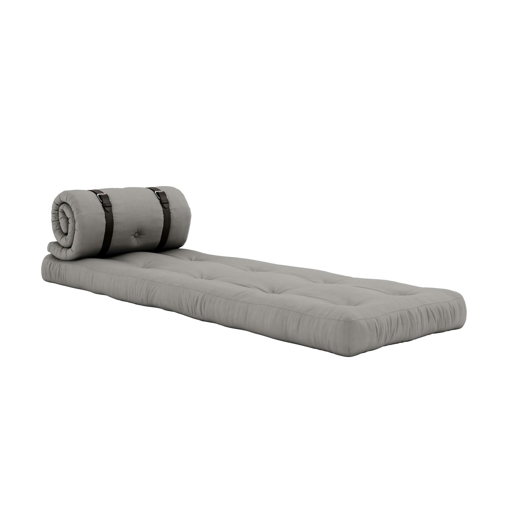 - Matelas futon pouf 2 en 1 gris 70x200