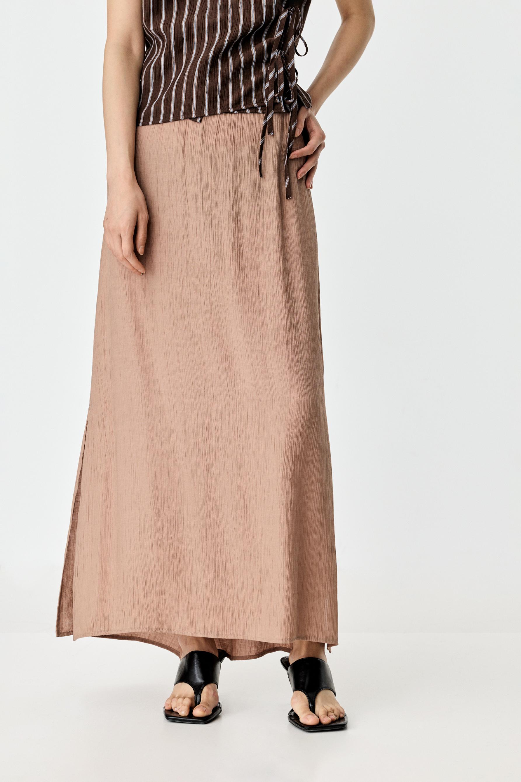 Falda midi textura