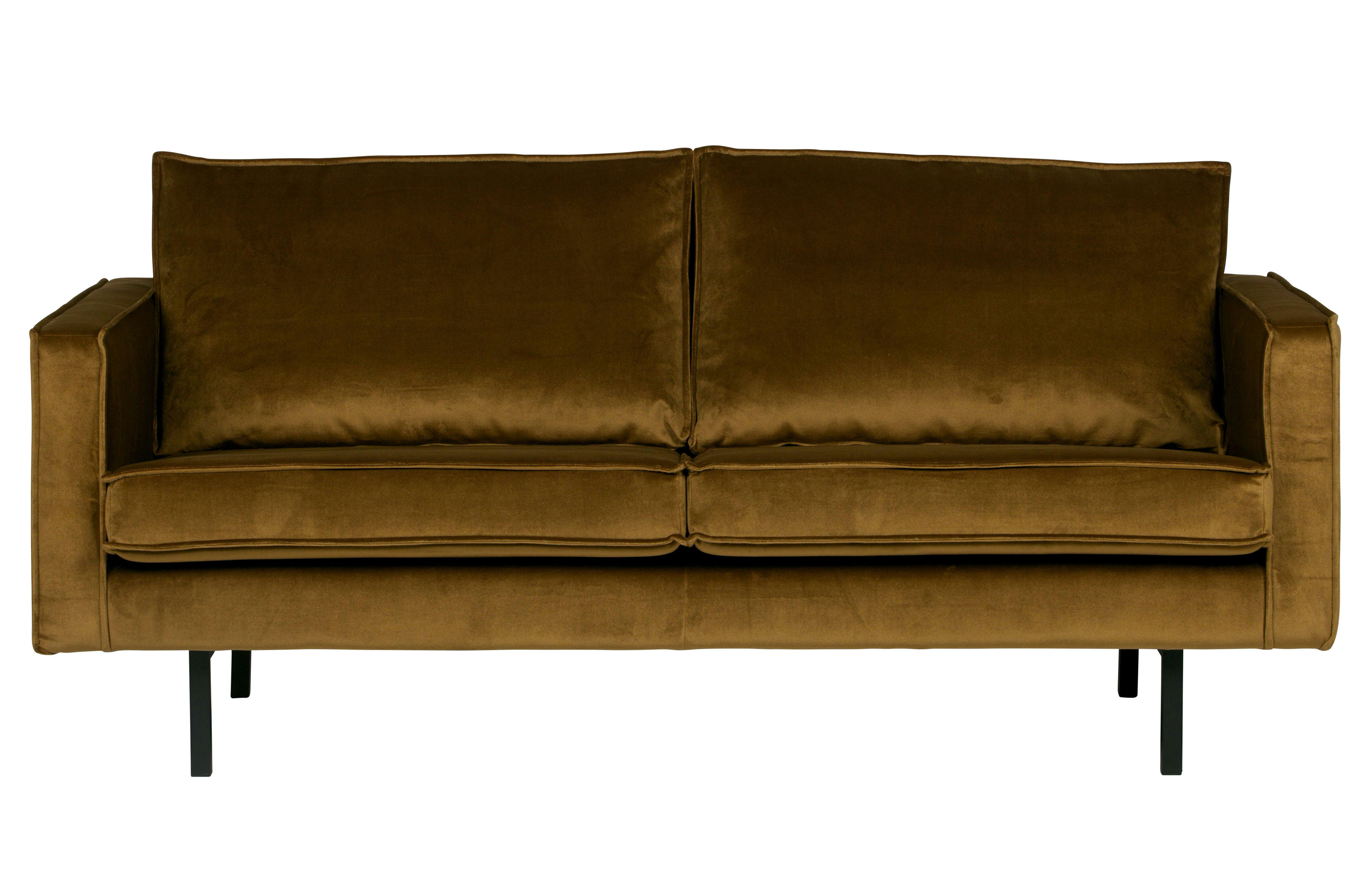 BRONCO - Canapé 3 places vintage en velours bronze