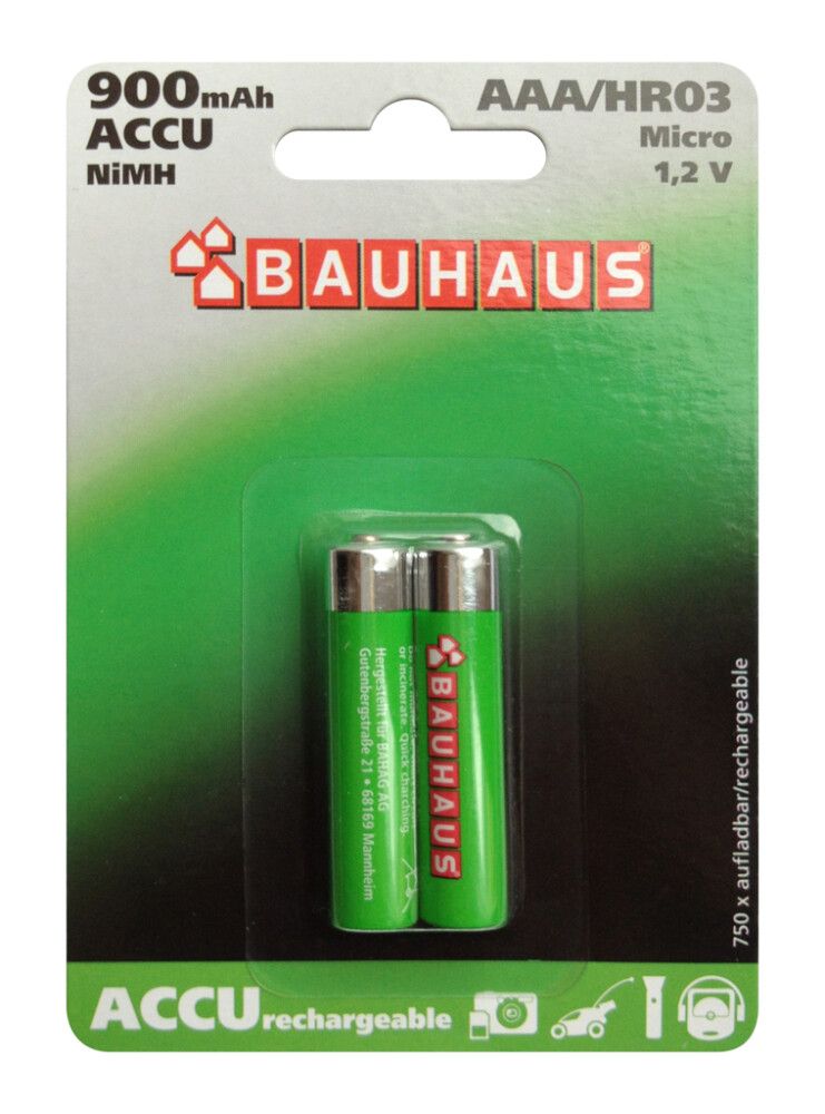 BATTERI AAA/HR03 900MAH 1,2V LADBAR 2 STK