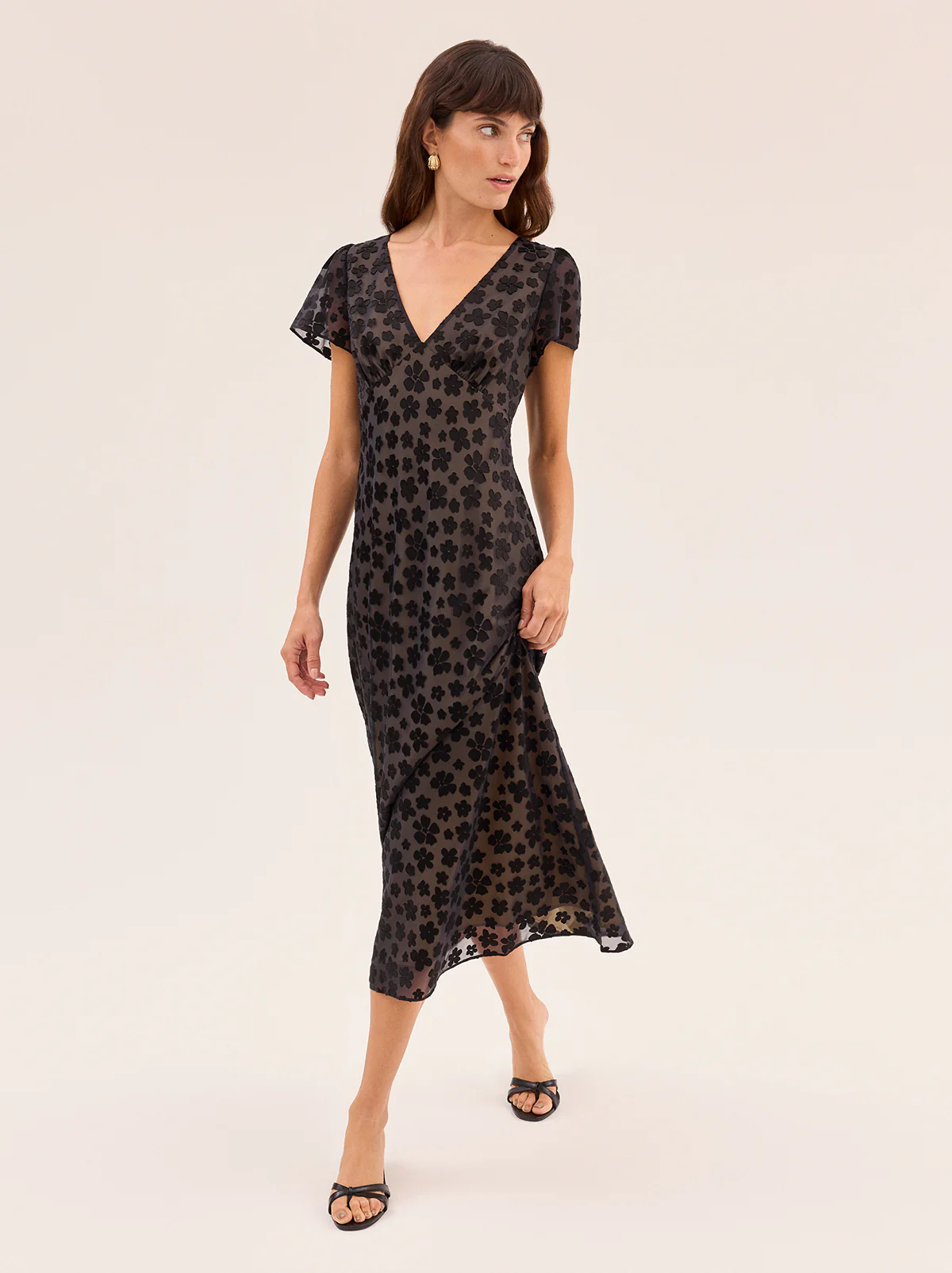 Talia Black Floral Dress