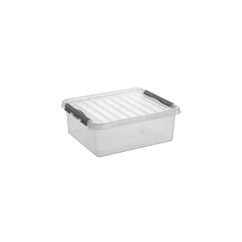 Box de rangement Q-line avec couvercle à clips transparent 25 L SUNWARE