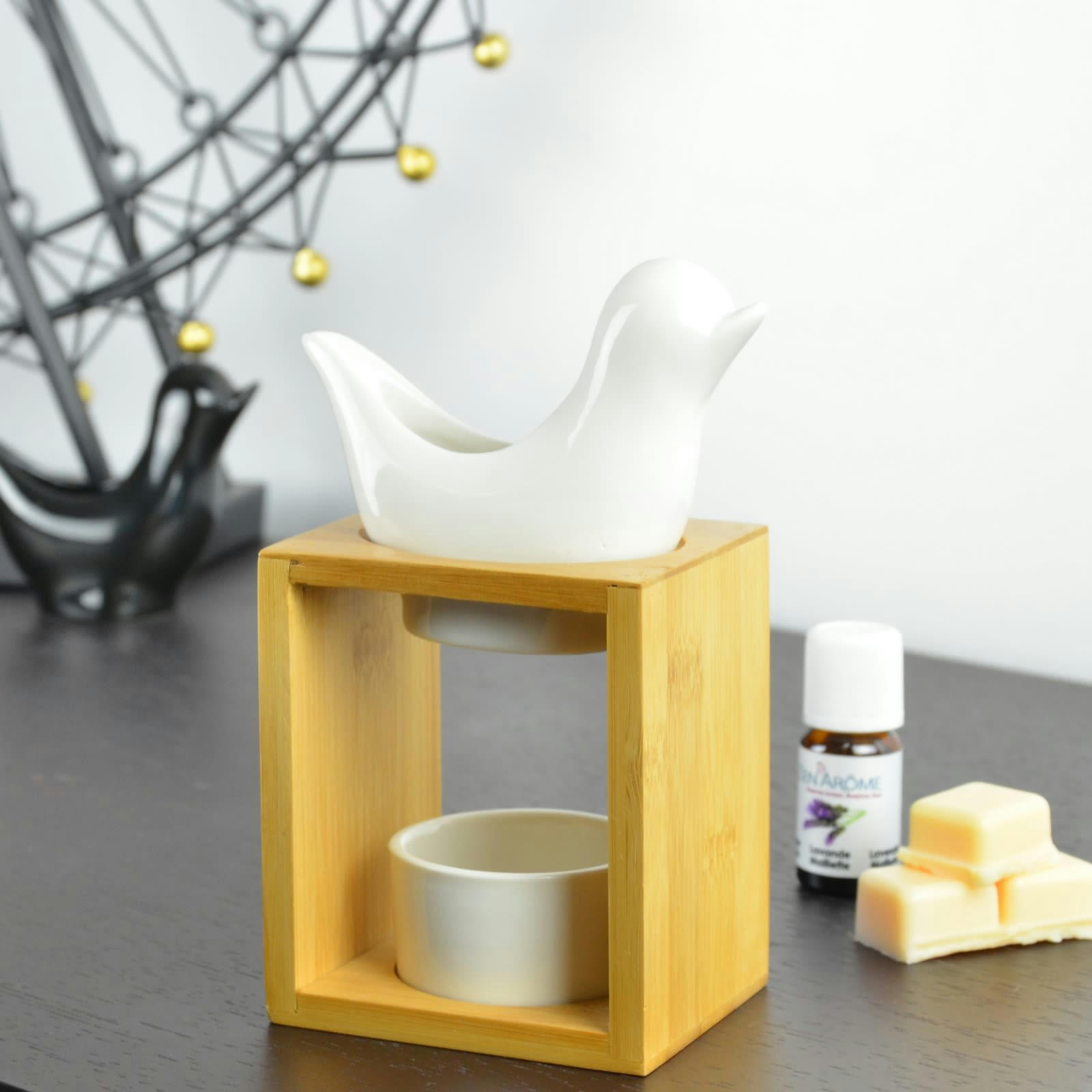 NATURÉA - Brûle parfum Birdy blanc