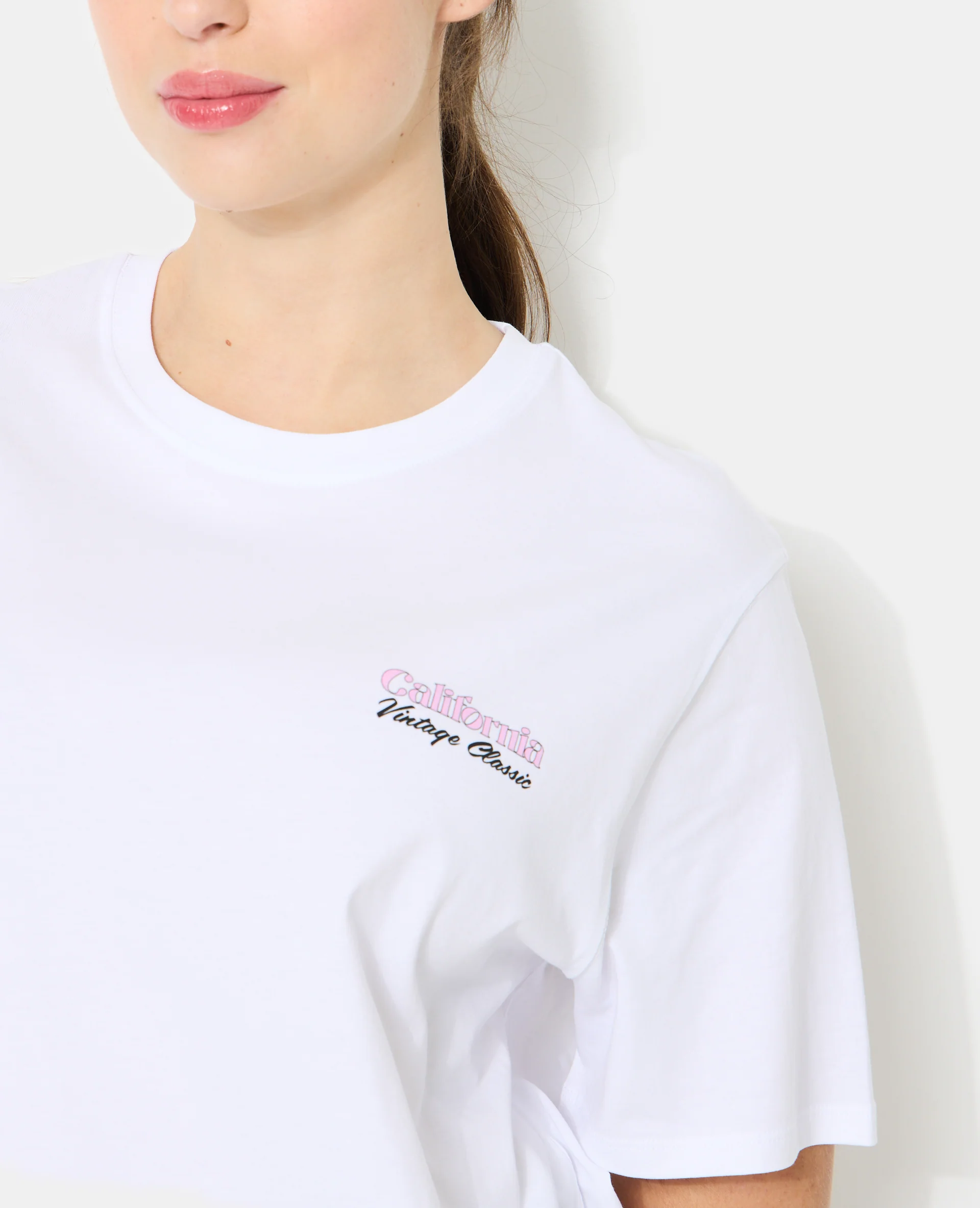 T-shirt oversize avec print poitrine et dos