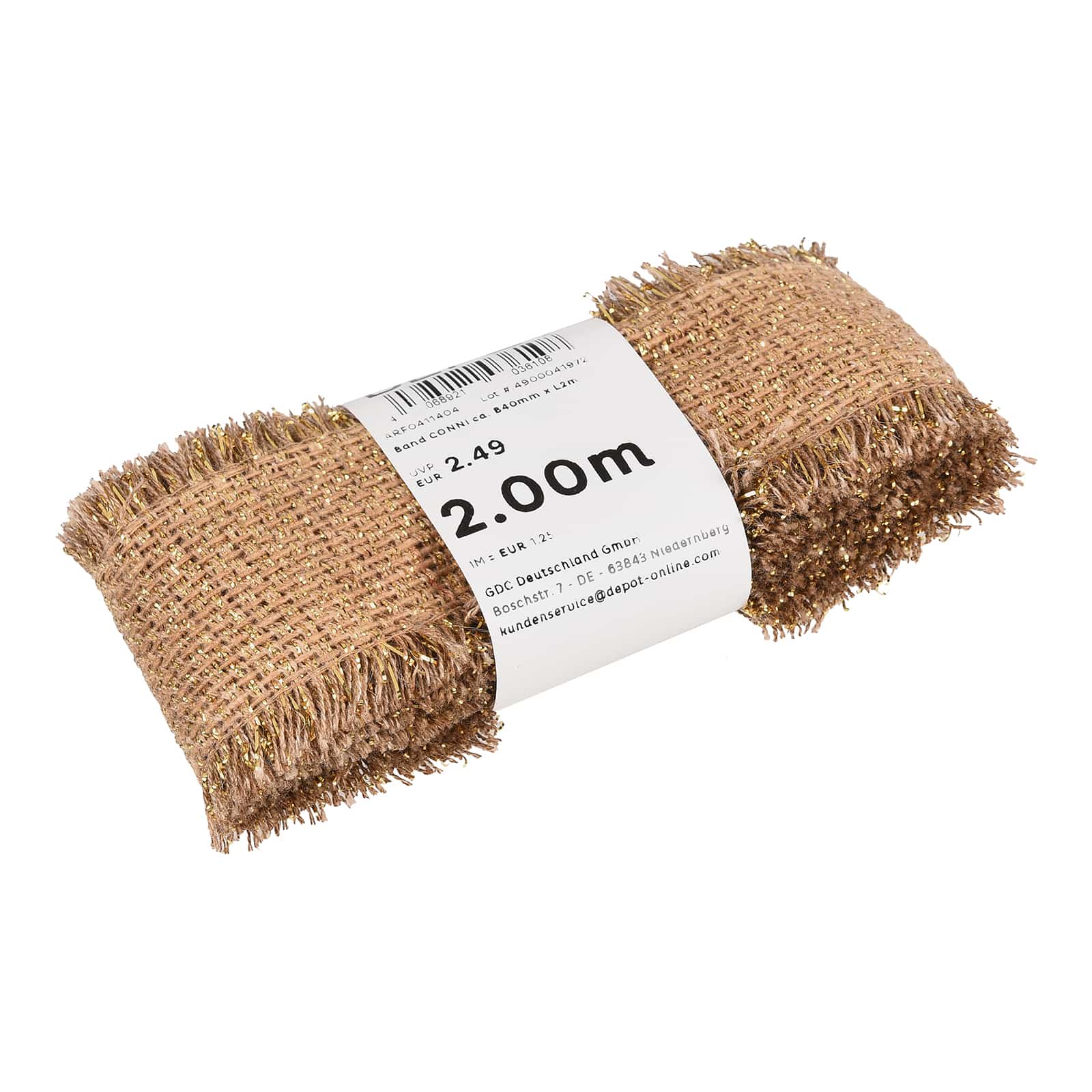 Geschenkband Conni Braun,L 2.000 x B 40 mm