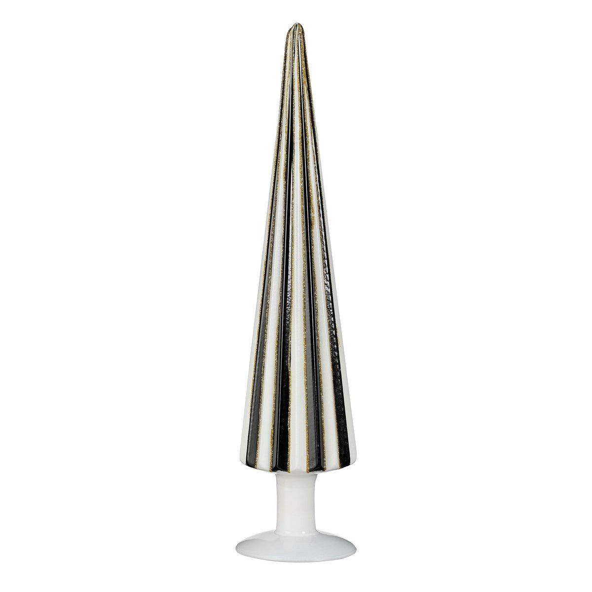 Mica Decorations Decoratie boom zwart wit - h39,5xd9cm
