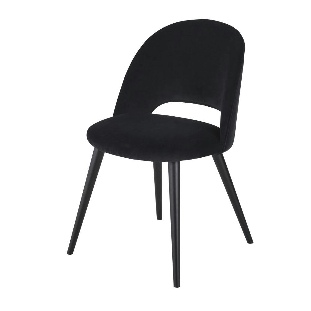 Syster - Chaise en velours noir