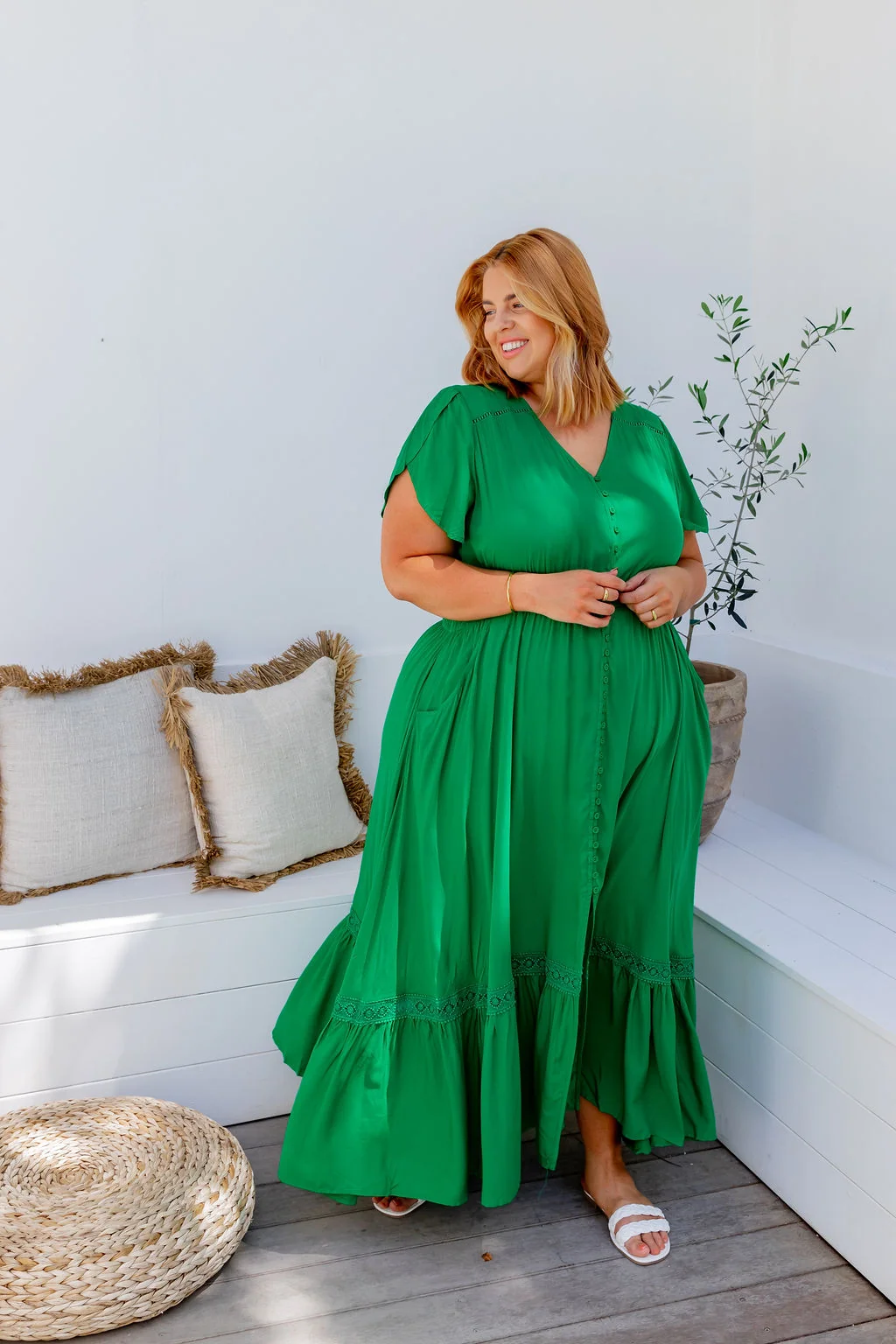 Shayla Maxi Dress in Green