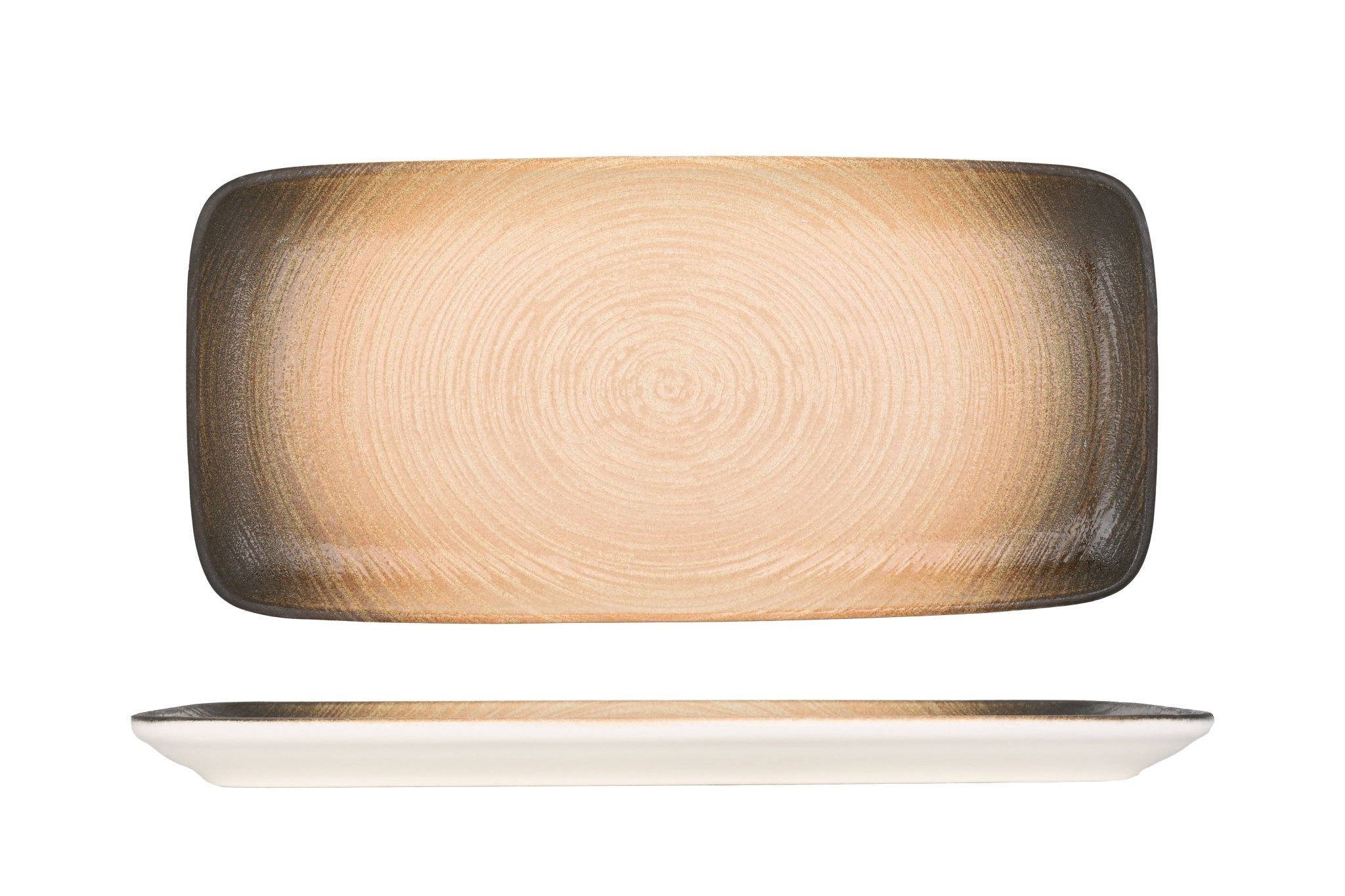 ID Fine Serveerschaal - Canyon - Porselein - 30x11 cm - set van 2