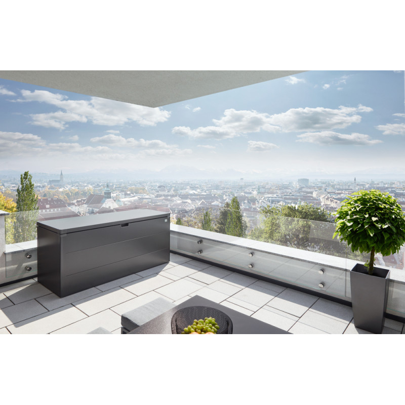 Coffre de jardin StyleBox gris foncé 2,07 x 0,8 x 0,81 m BIOHORT