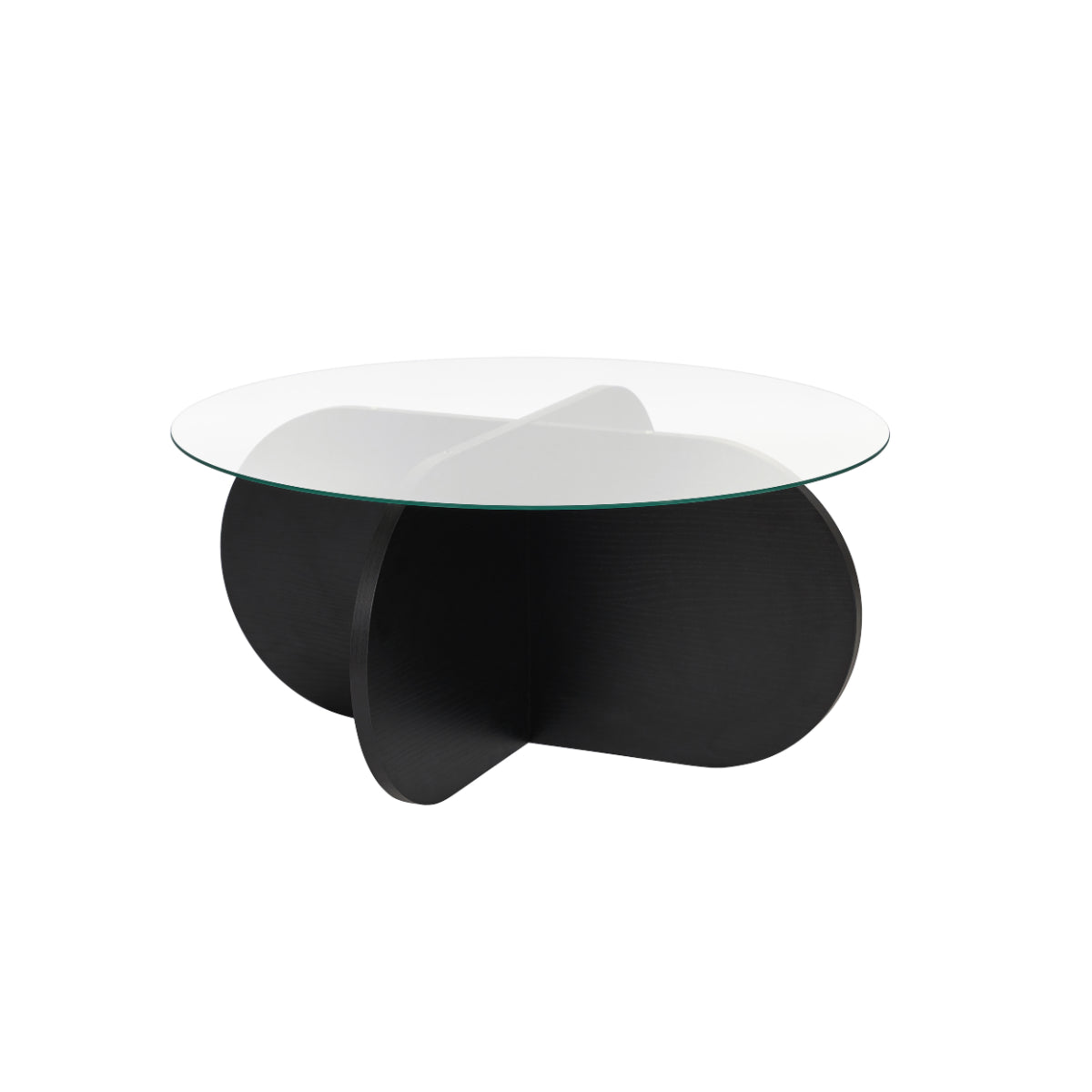 Calicosy - Salontafel met gehard glazen blad - AERIS - Zwart Houtlook