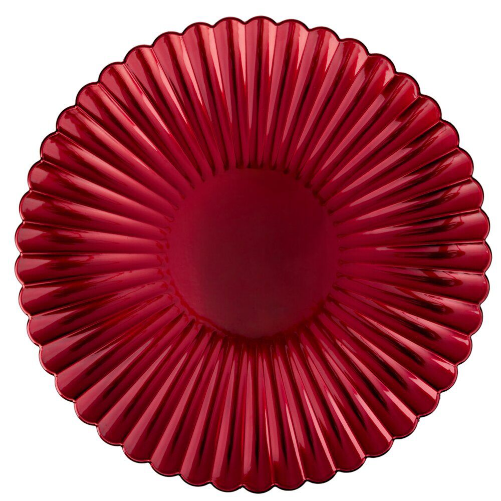 Sous-assiette forme fleur Ø33 cm rouge