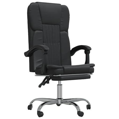 NNEVL Reclining Office Chair Black Faux Leather