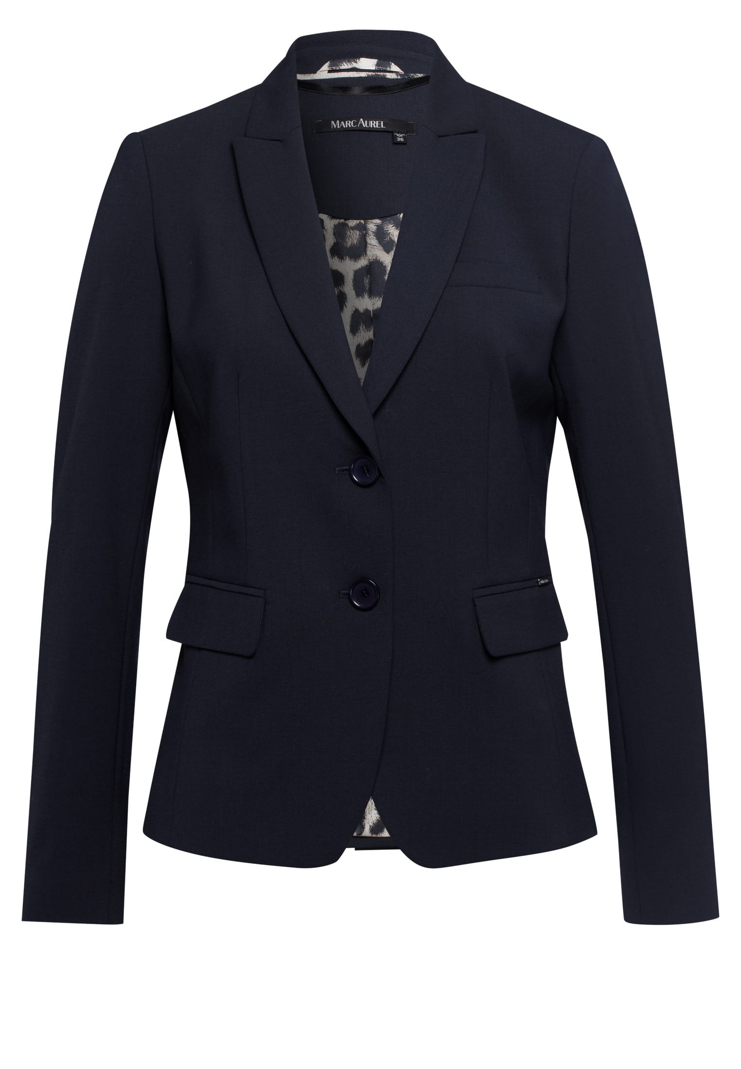 Zweiknopf-Blazer mit Leomuster innen