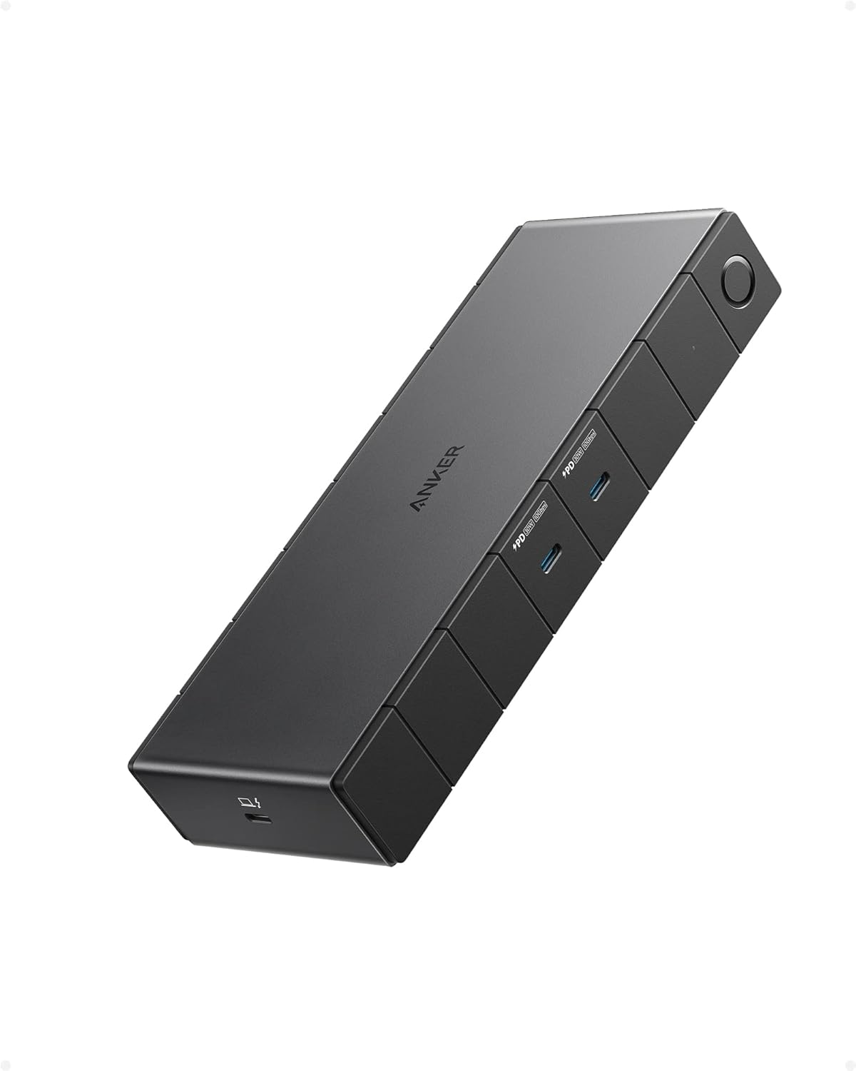 Anker 778 Thunderbolt Docking Station (12-in-1  Thunderbolt 4)  40 Gbps with Max 100W Charging for Laptop  Single 8K  Quad 4K Display  Ethernet  6 USB Ports for Dell  HP Laptops and More(Gray)