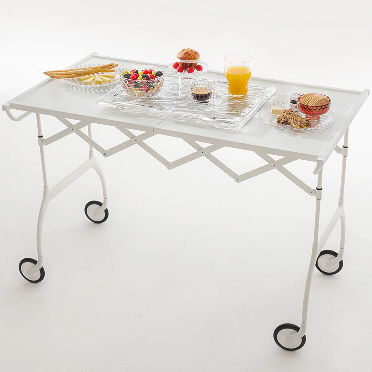 Kartell - Battista Servierwagen, monochrom schwarz matt