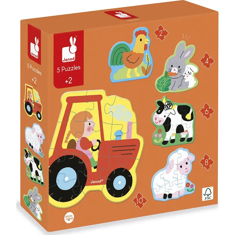 Puzzle 5er-Set Bauernhof