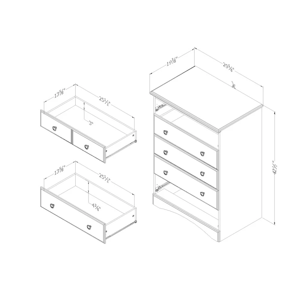 South Shore Morning Dew 5-drawer Chest