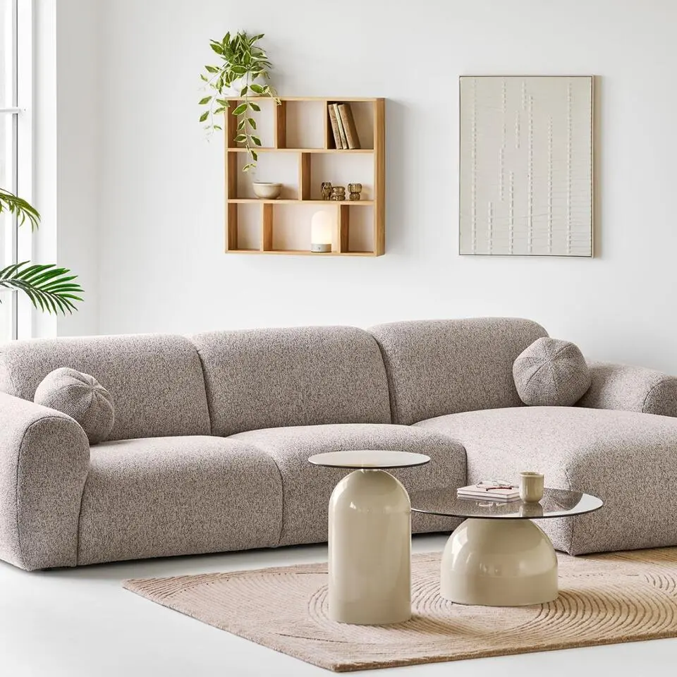 Salontafel Rond Beige - &Oslash;70x33cm - Ravello