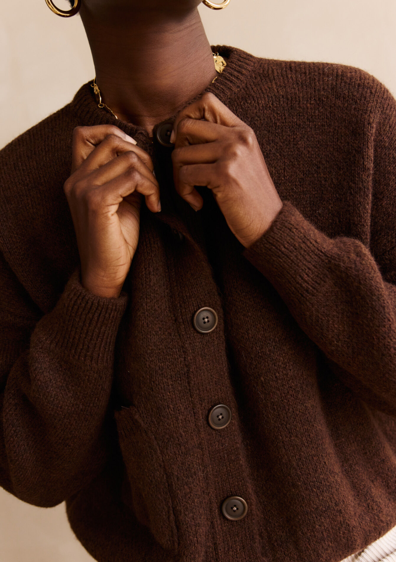 Gebreide cardigan met knopen