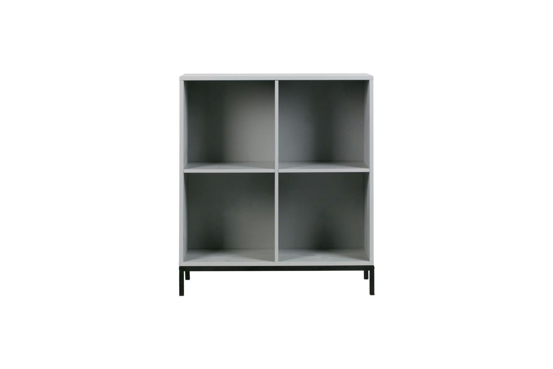 PEBBLE - Grand cabinet 4 volumes ouverts en bois gris