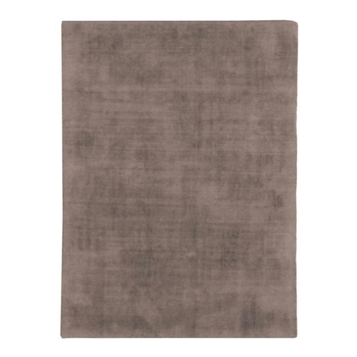 SANTAL - Tapis aspect velours taupe 190x290