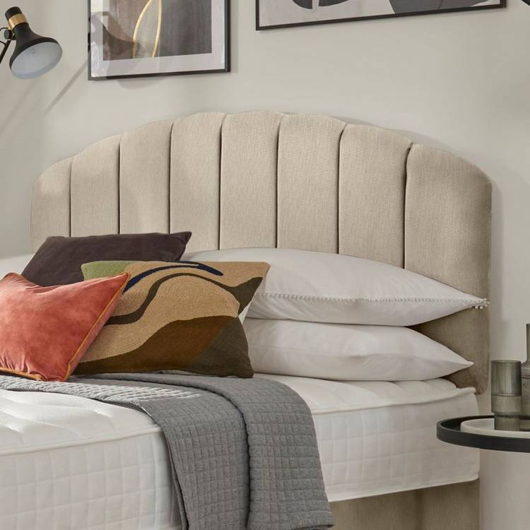 Silentnight Merlin Fabric Single Headboard - Sand