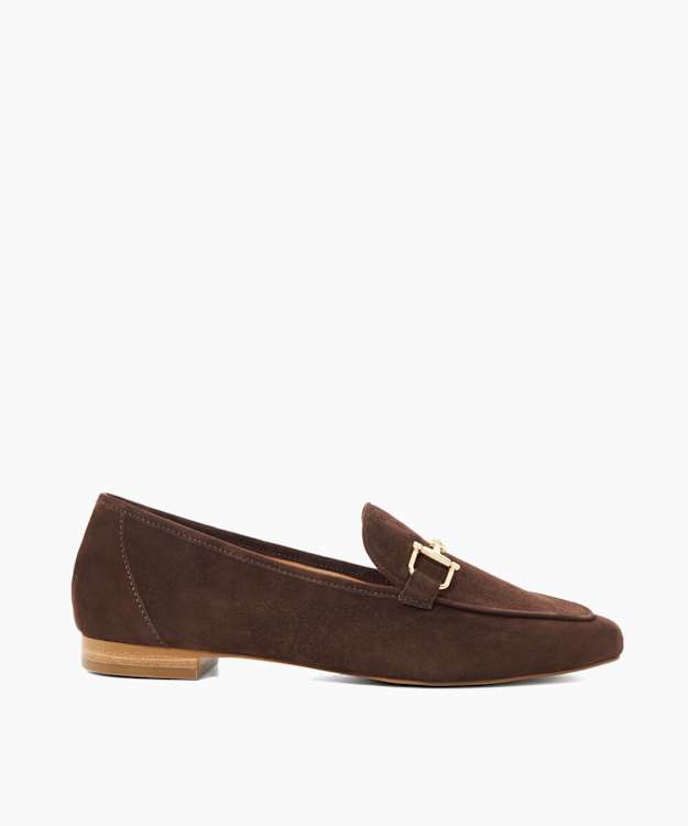 Grained Brown - Hardware-Detail Loafers