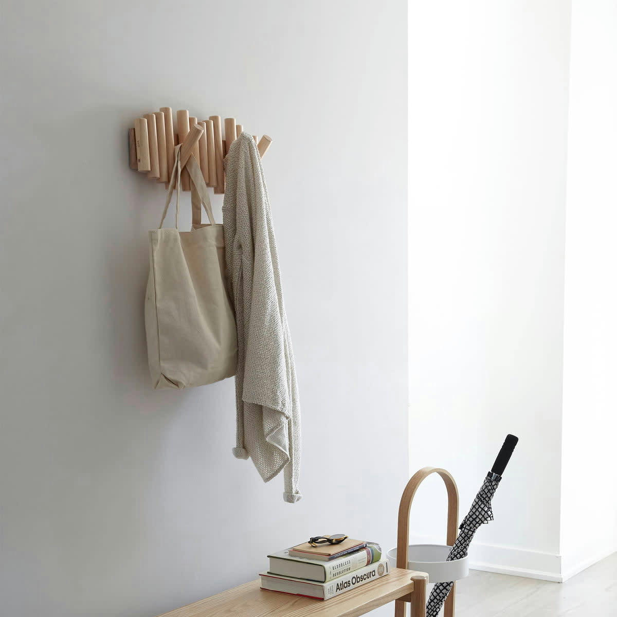 PICKET RAIL - Porte manteaux picket pin naturel