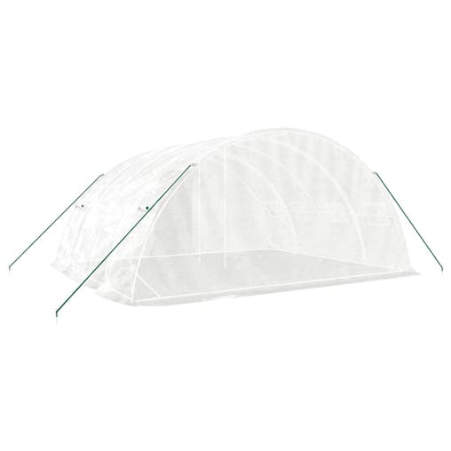 NNEVL Greenhouse with Steel Frame White 20 m&sup2; 5x4x2.3 m
