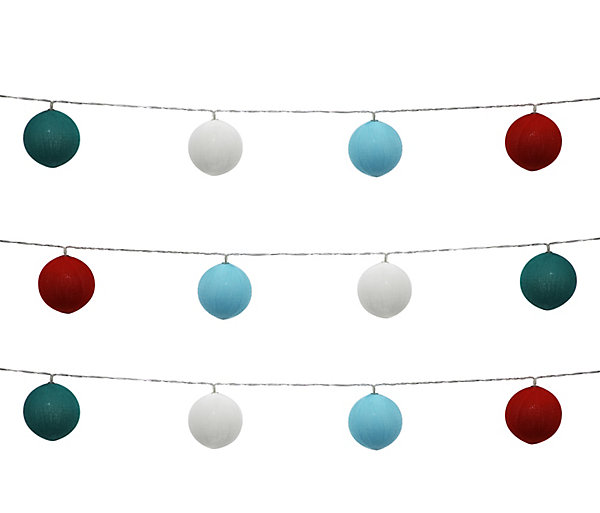 Guirlandes lumineuses Kanor LED intégrée 20 boules 0.25W IP44 multicolore à piles
