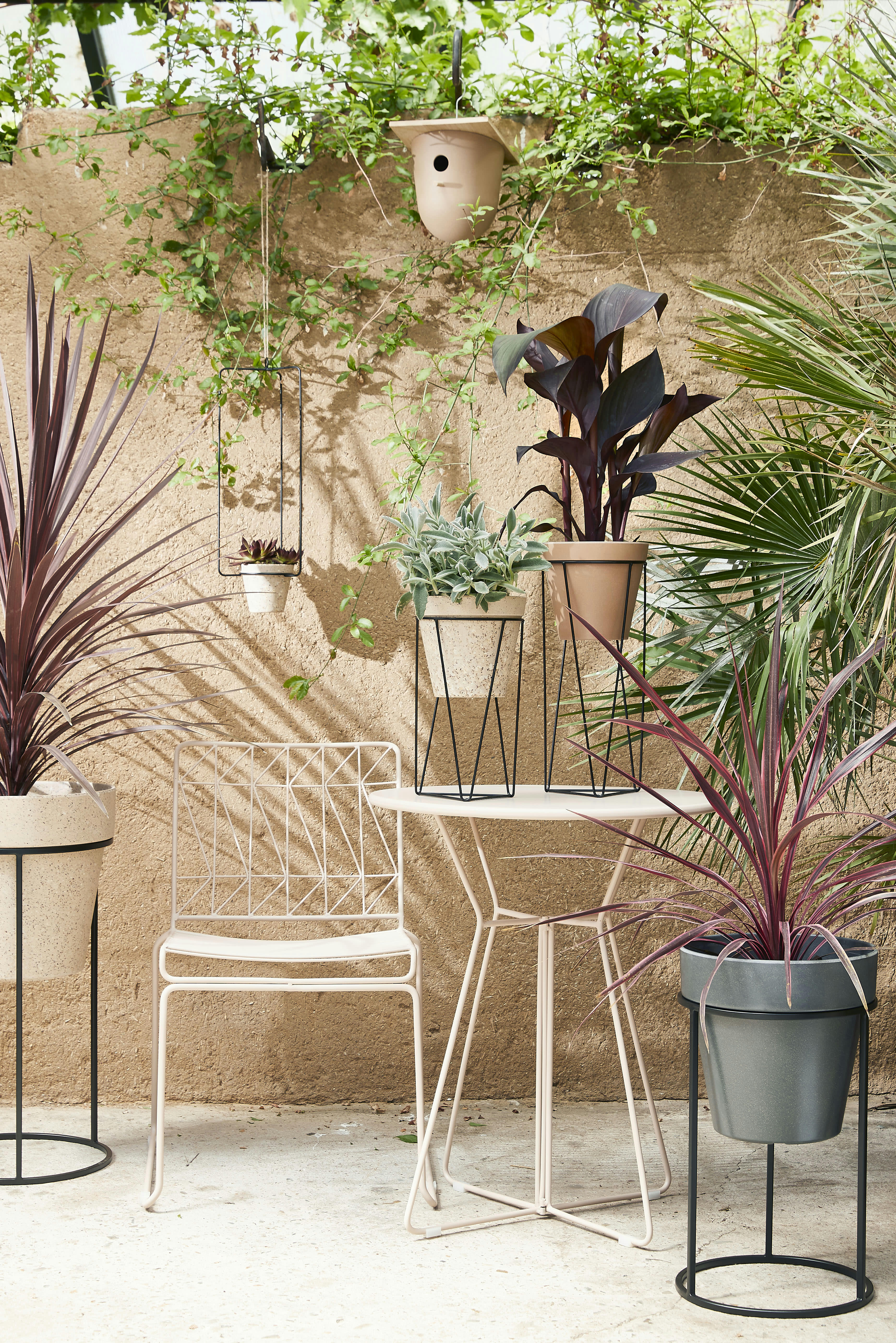 ORION - Cache-pot d'exterieur en fibres végétales terra H28,5