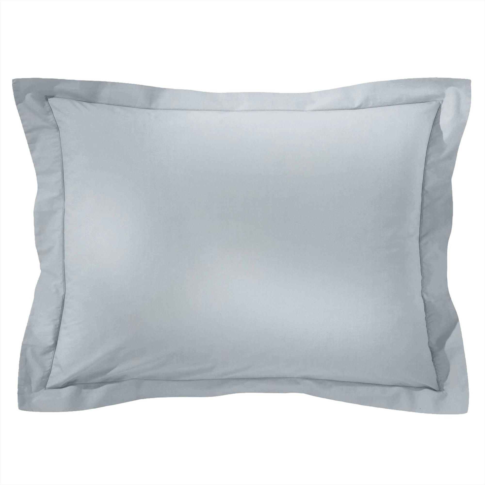 COTON UNI LAURÉAT - Taie volant 50x70 gris perle en coton