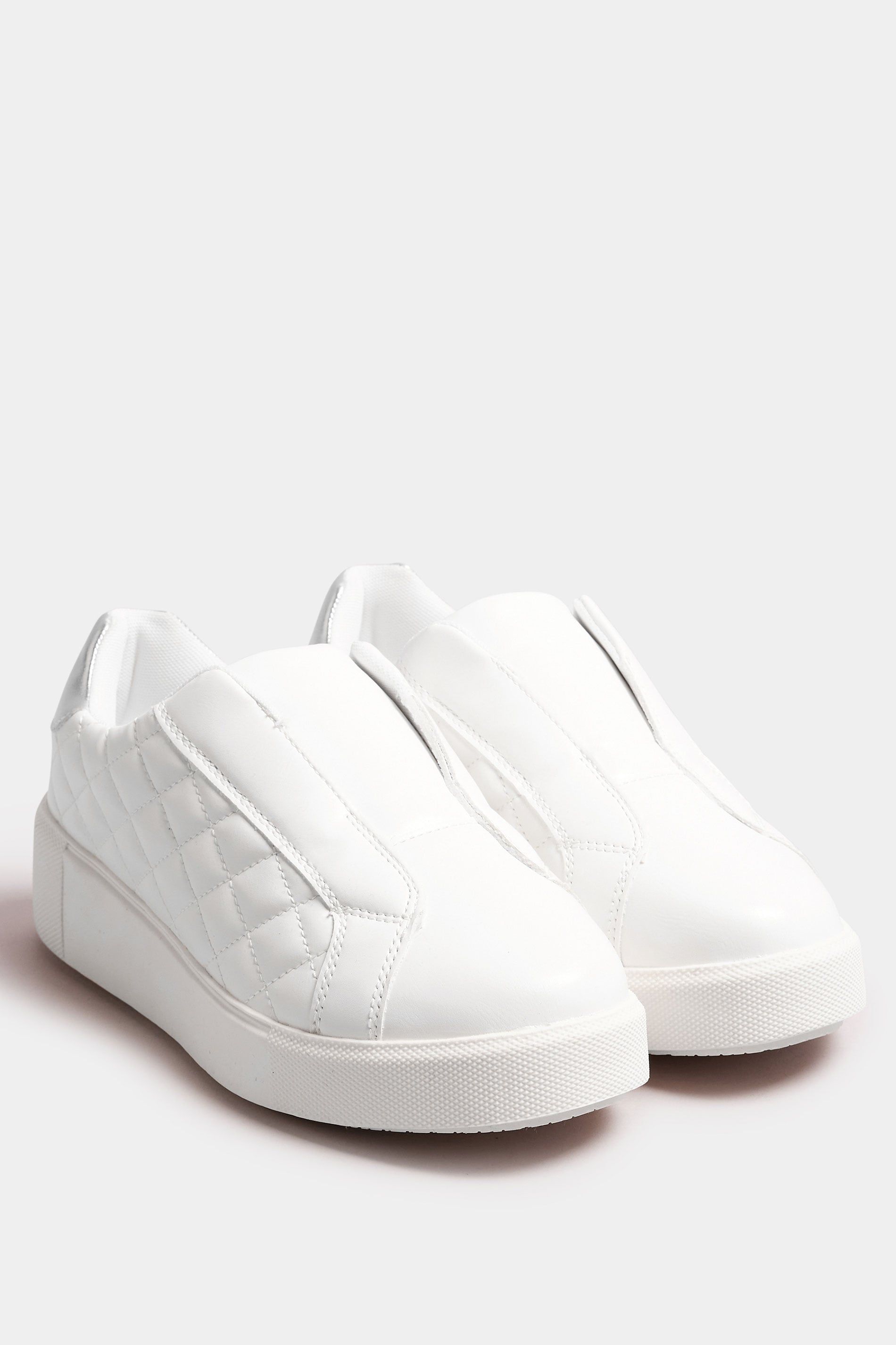 Yours Extra Wide Fit Quilted Platform Trainers