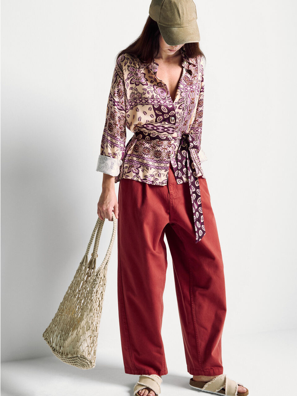 Shirt with bandana print