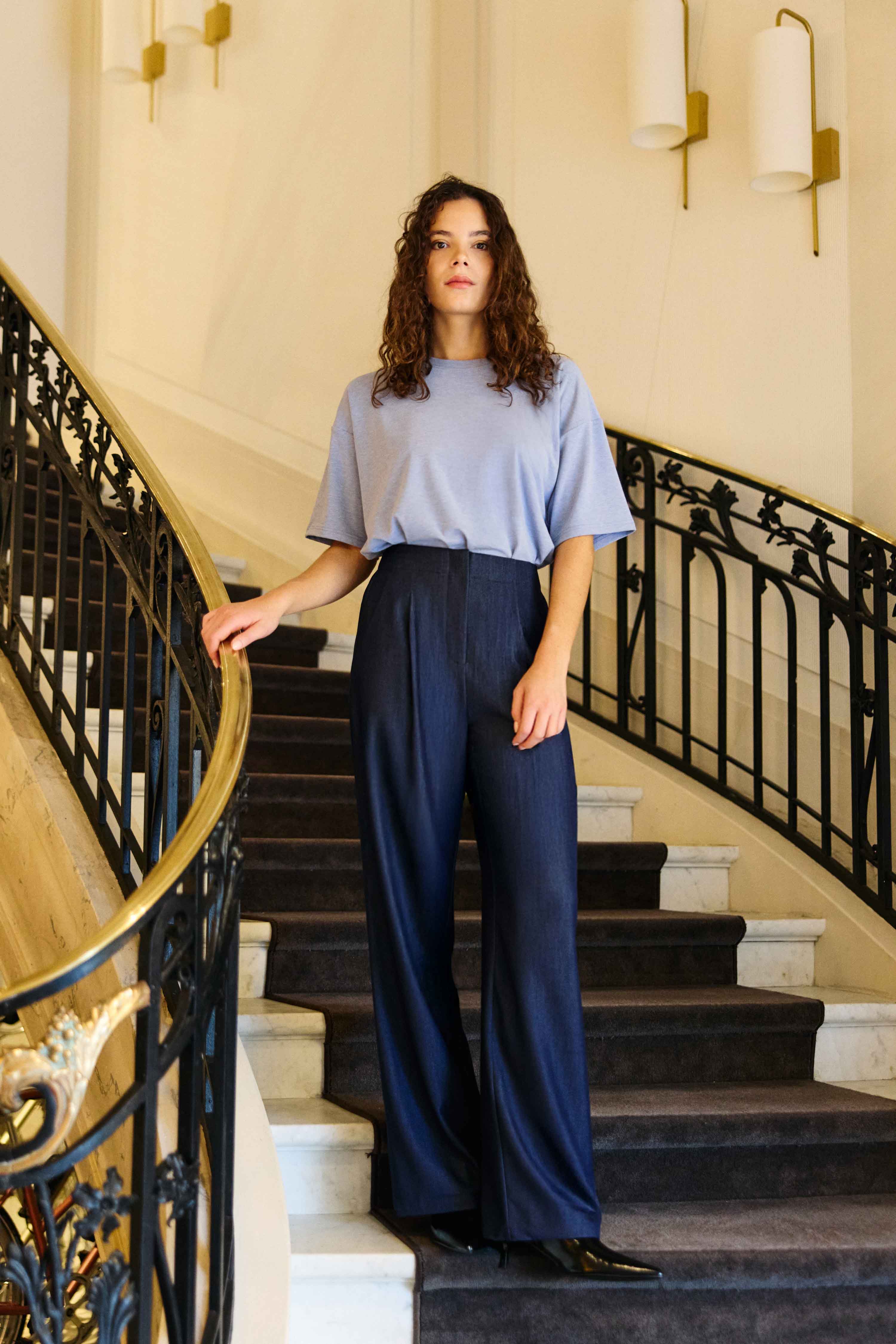 Pely - Pantalon fluide droit